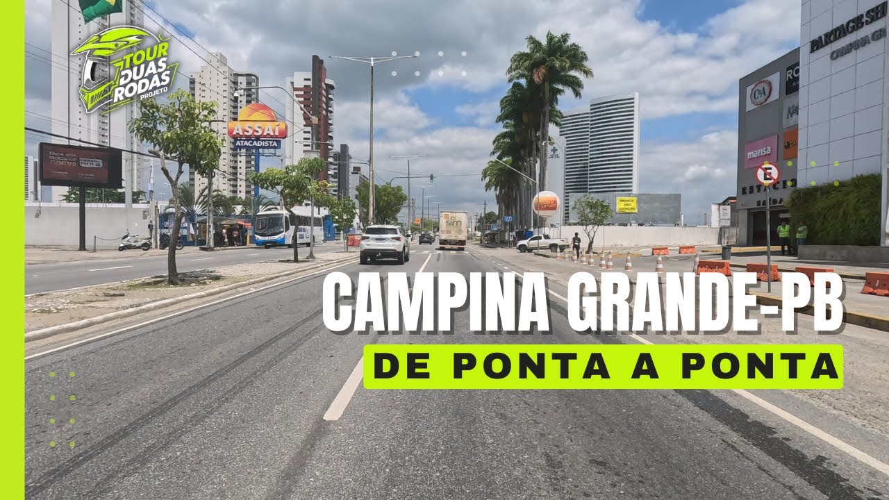 ROLÊ COMPLETO EM CAMPINA GRANDE, PB: O Trânsito, as Ruas e a Cidade Real de Moto.
