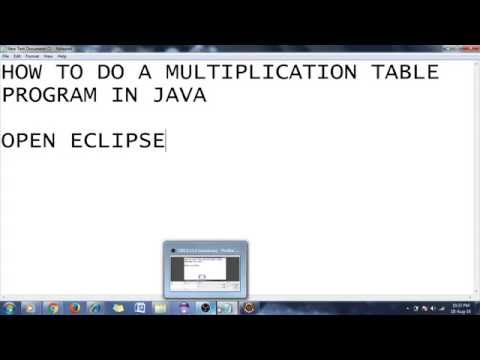 How to do Multiplication Table program in java - YouTube