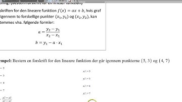 Definition af variable i Maple - eksempel med forskrift for en lineær funktion