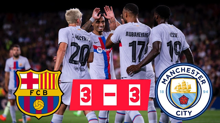 Résumé Barcelone 3 - 3 Manchester City match amical 2022.