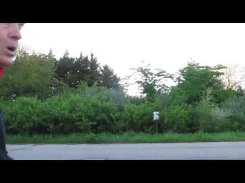 Powerbocking fail, man falls into tailgate on jumping stilts, dog comes to the rescue!