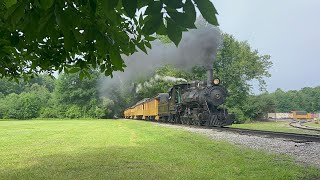 Huckleberry Railroad HR 152 leading the photo run train #1