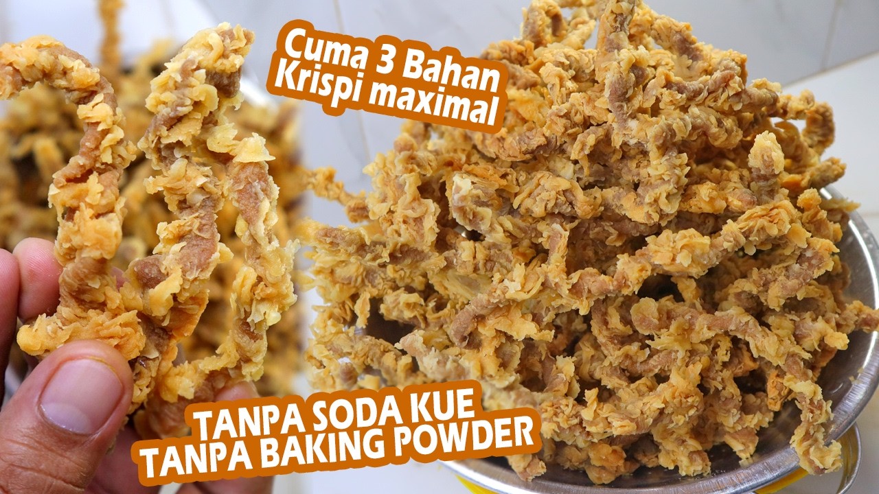 TIPS JAJAN LEBARAN SIMPLE CUMA 3 BAHAN BISA KRISPI MAXIMAL TANPA SODA KUE !! USUS KRISPI KRIWIL