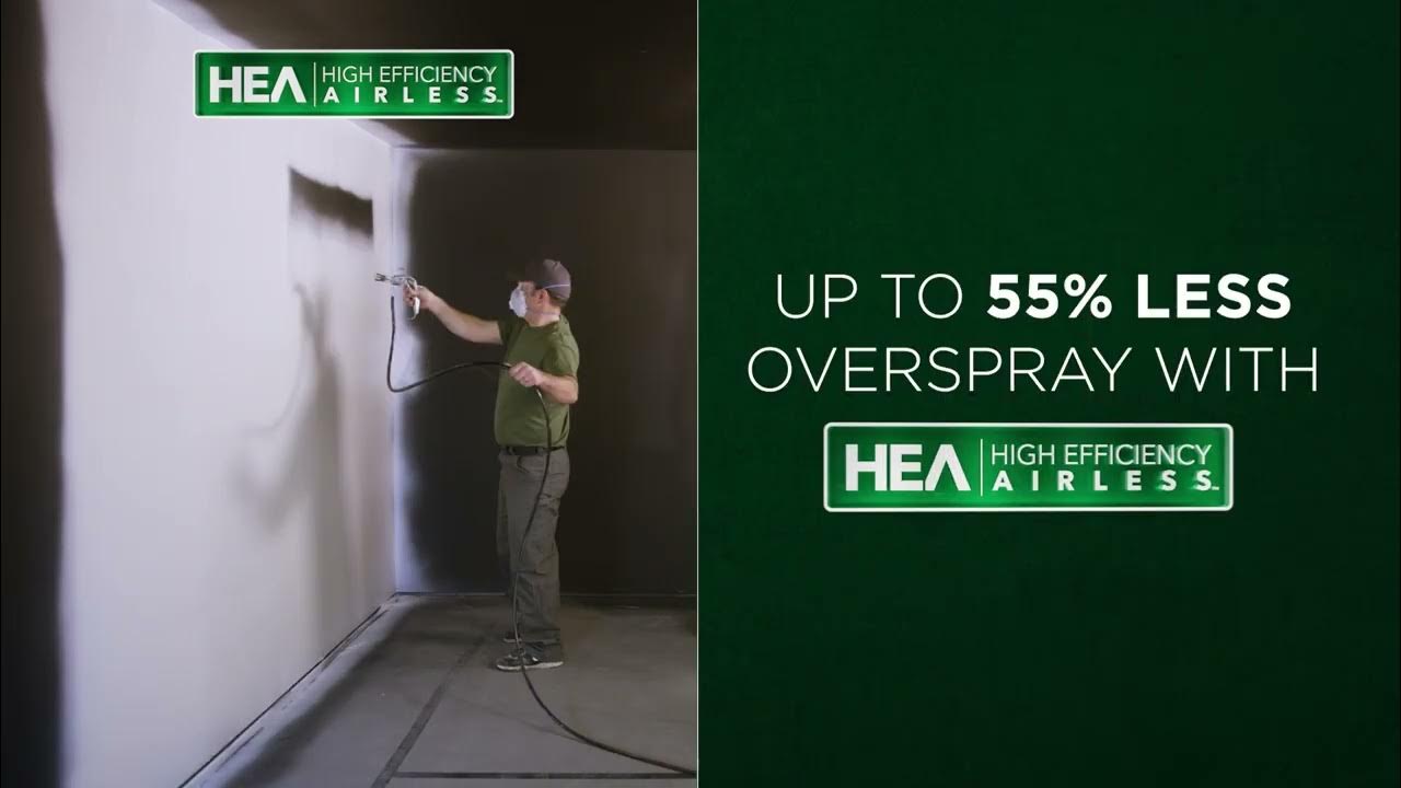 Less Overspray Indoors with High Efficiency Airless Paint Sprayers