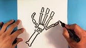 How To Draw A Skeleton Hand Youtube