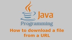 Java Tutorial - How to download file from a URL  - Durasi: 13:08. 