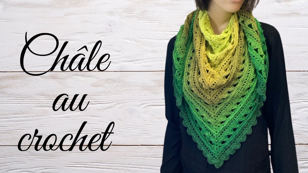Comment faire un châle ajouré et en relief au crochet, tuto en pas à pas