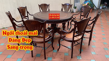 Bộ Bàn Ghế Ăn Rẻ Quạt Gỗ Gụ Đánh Vecni SIÊU KỸ Cho Anh Chị Bảy Tại Hậu Giang