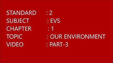 Class 2 EVS Chapter 1 Our Environment Part 3
