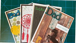 “Dad” Paper Pieced Birthday Cards!