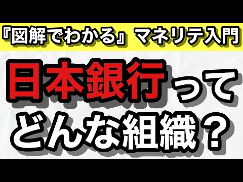 【日本銀行①】日本銀行の目的・役割とは？政策委員会って何？等についてわかりやすく解説！【図解でわかるマネリテ入門】