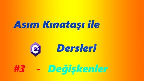 C# Programlama Temelleri Console Dersleri #3 - Değişkenler