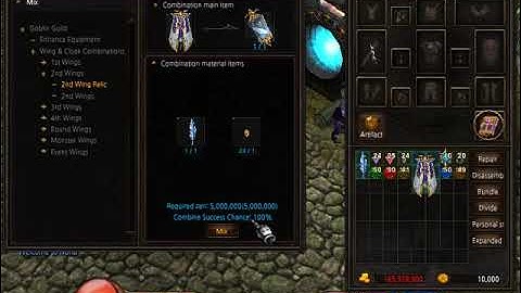 How to Create a 2nd Wing Relic - Mu Online Season 18