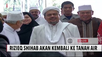Rizieq Shihab dan Keluarga akan Pulang ke Indonesia pada 10 November 2020 - iNews Pagi 05/11