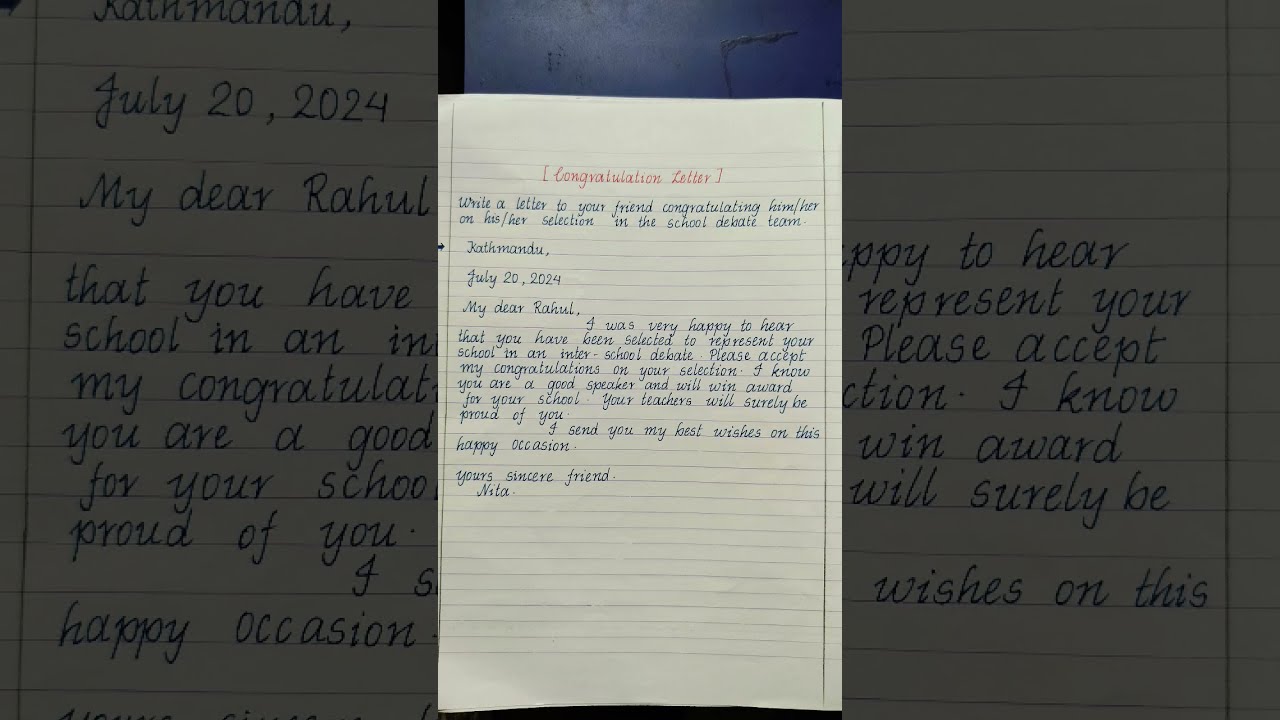Congratulations Letter Writingskills English Howtowriteformalletter Education Howto