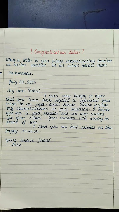 Congratulations letter ✉️ #letter #writingskills 💌 #english #howtowriteformalletter #education howto