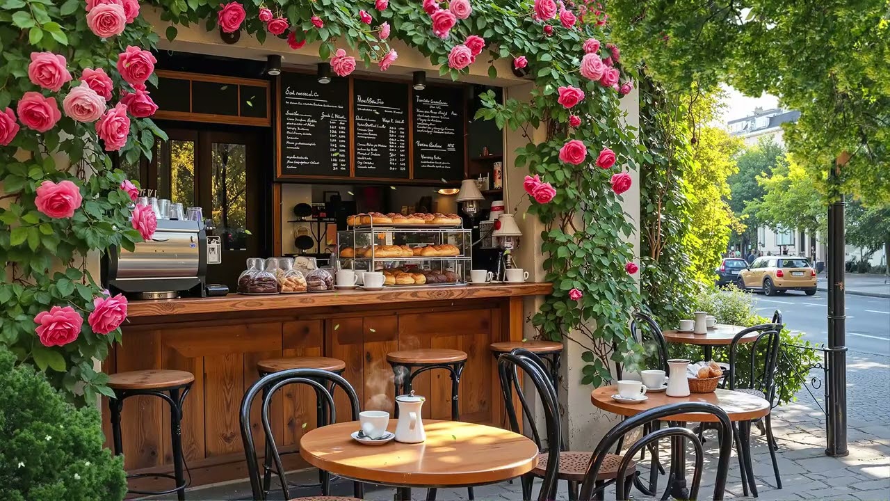 Cozy Jazz Coffee Music at a Quiet Cafe Counter
