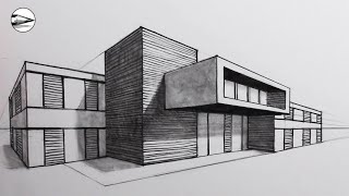 How to Draw a Modern House using TwoPoint Perspective