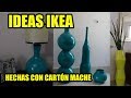 DIY IDEAS IKEA JARRONES HECHOS CON PAPEL MACHE-PAPER MACHE VASES আলংকারিক পেপার-ম্যাচে ফুলদানি