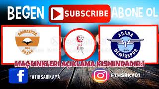 Adanaspor Adanademi̇rspor Maçi Canli İzle