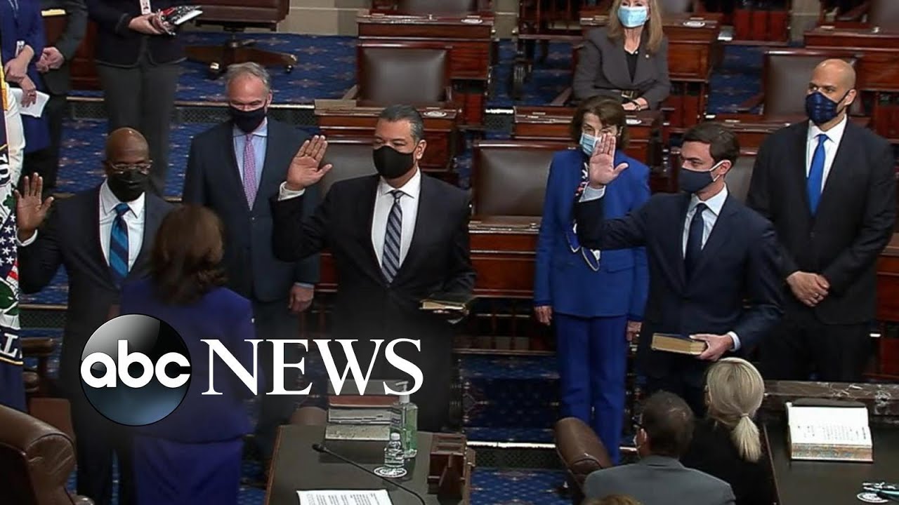 Jon Ossoff And Raphael Warnock Sworn Into Senate Youtube Jon Ossoff And Raphael Warnock Sworn Into Senate Youtube