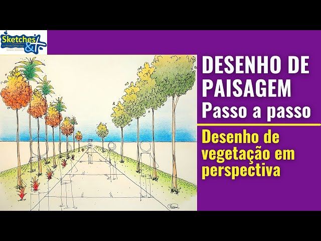 Como Desenhar Paisagem e Vegetação - Croqui Aula THE PIASSON 