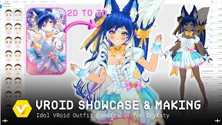 Making a cute anime Idol VTuber Outfit VRoid Studio【#VRoid Speedsculpt】Commission for IcyKaty