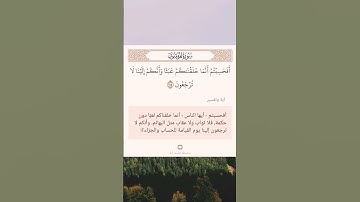 سورة المؤمنون أية (١١٥)