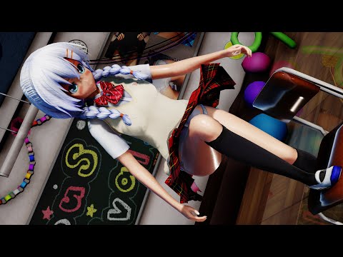 【ＭＭＤ】文緒ちゃんの「制服で踏み台昇降」　【Ray-MMD1.52　ぱんつ注意】