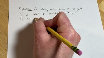 Definition of a Partial Ordering