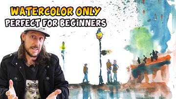 Watercolour Only Urban Sketching Tutorial | Sketchy Brett