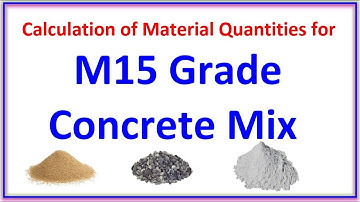 Calculation of Quantities for M15 concrete mix