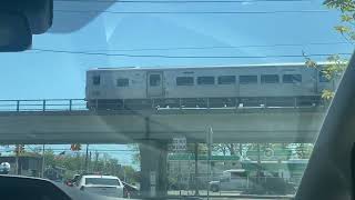 LIRR M7 train from Babylon to Penn Station with 8 cars at Lindenhurst