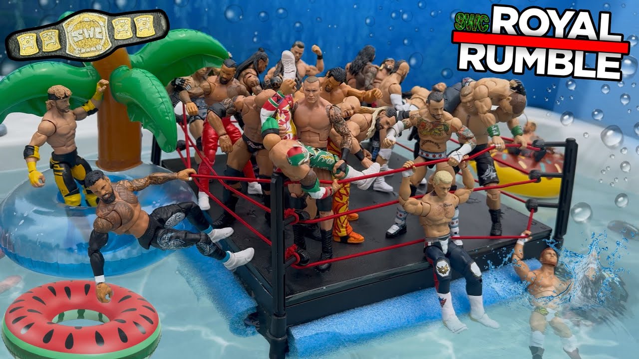 Королевская битва в джакузи на 30 человек! 🌊 | Матч фигурок WWE!