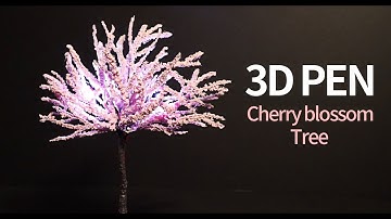 [3D 펜] 벚꽃나무 무드등 만들기 |  Making Cherry blossoms tree with 3d pen