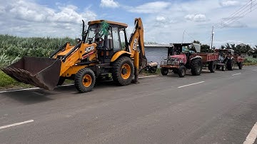Jcb 3dx Backhoe Mud Loading Trolley In Mahindra Arjun Tractor l 