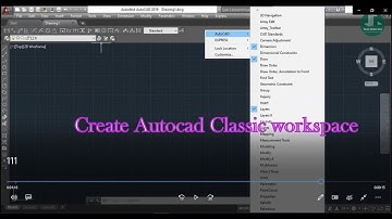 How to Create AutoCad Classic Workspace in 2014,2016,2018,2019,2020 (Complete Instruction)