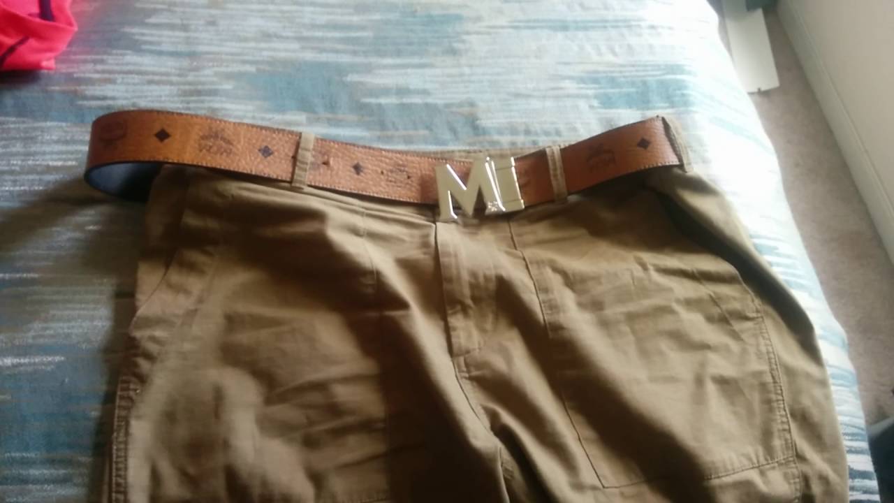 Authentic MCM belt - YouTube