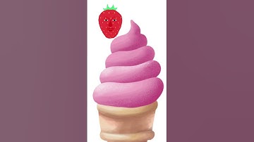 🍦🎨 UNBELIEVABLE Ice Cream Drawing in Procreate! 😱🔥 #Shorts #ProcreateMagic 🌟🍦