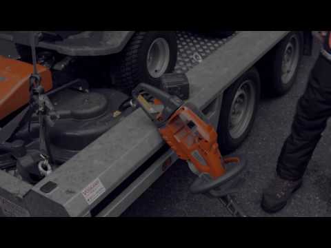 Ранцевый аккумулятор Husqvarna - подготовка к работе, фиксация
