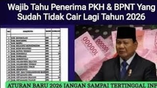 OFFICIALLY ANNOUNCED TODAY PKH BPNT RECIPIENTS WHO WILL NO LONGER BE DISBURSED IN PHASE 1 IN 2026