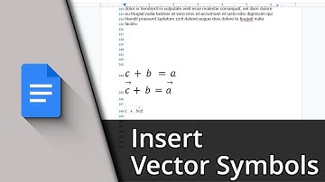 How to insert a vector symbol in Google Docs ✅ Tutorial