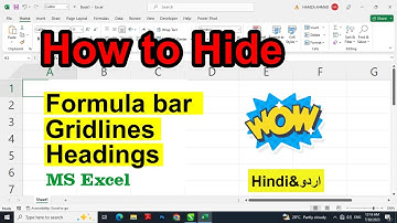 How To Hide Formula Bar, Heading And Gridlines | Formula Bar | Heading | Gridlines | Excel