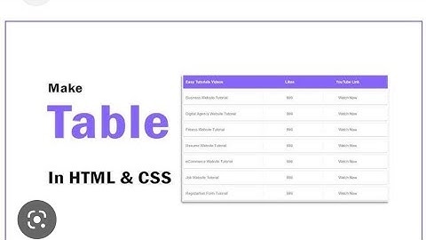 Css Tutorial in Hindi [part-25] Css   table tag(2023)