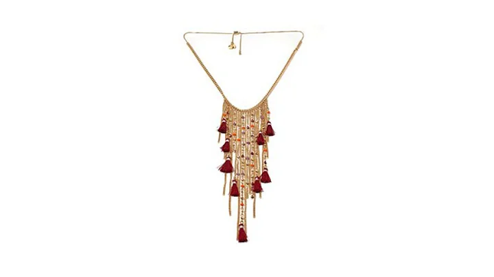 Nancy LeWinter "Fringe Benefits" Bib Necklace