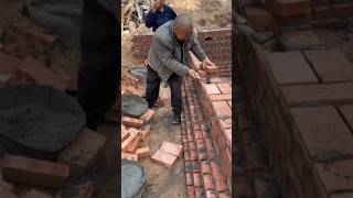 Master Mason at Work — Double Layer Brick Wall Banawat 🔥 | Perfect Line &amp; Level
