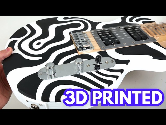3D Printed Hypnotic Les Paul Swirl Guitar (Full Build) - YouTube