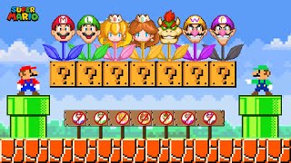 Super Mario Bros. but there are MORE Custom Flower All Characters! | Game Animation