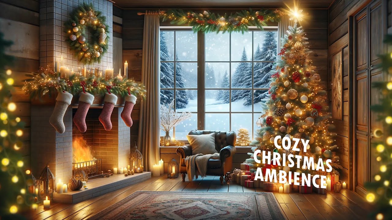 Cozy Christmas Fireplace Ambience | Relaxing Crackling Fire for Sleep & Study | 4K