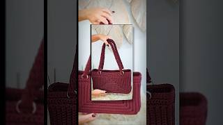 QUER APRENDER A FAZER ESSA LINDA BOLSA DE CROCHÊ ❤️#crochet #handmade #croche #bag #crocheting #diy
